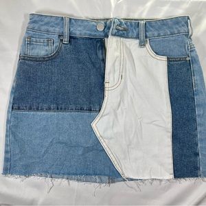 PacSun denim patchwork shirt